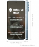 Motorola EDGE 70 MAX 5G 17.27 Centimeter (6.80) Dual Rear Camera 50MP Sony - LYTIA™ 710 Sensor + 8MP Ultrawide Angle & 32 MP Front Camera 144Hz 2K (Quad HD+) Extreme AMOLED Display Qualcomm® Snapdragon® 8 Gen 5 Octa Core Processor Smartphones Mobile
