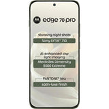 Motorola EDGE 70 Pro 5G 17.27 Centimeter (6.80) Dual Rear Camera 50MP Sony LYTIA™ 710 + 50MP Ultrawide & 50 MP Quad Pixel Front Camera 144Hz FHD+ Extreme Super AMOLED Display MediaTek® Dimensity® 8500 Extreme Octa Core Processor Smartphones Mobile