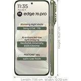 Motorola EDGE 70 Pro 5G 17.27 Centimeter (6.80) Dual Rear Camera 50MP Sony LYTIA™ 710 + 50MP Ultrawide & 50 MP Quad Pixel Front Camera 144Hz FHD+ Extreme Super AMOLED Display MediaTek® Dimensity® 8500 Extreme Octa Core Processor Smartphones Mobile