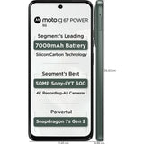 Motorola G67 Power 5G 17.02 Centimeter (6.7) Dual Rear Camera 50MP Sony LYTIA™ 600 Sensor + 8MP & 32 MP Front Camera 120Hz Full HD+ LCD Display Qualcomm® Snapdragon® 7s Gen 2 (4nm) Octa Core Processor Smartphones Mobile