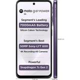 Motorola G67 Power 5G 17.02 Centimeter (6.7) Dual Rear Camera 50MP Sony LYTIA™ 600 Sensor + 8MP & 32 MP Front Camera 120Hz Full HD+ LCD Display Qualcomm® Snapdragon® 7s Gen 2 (4nm) Octa Core Processor Smartphones Mobile