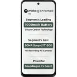 Motorola G67 Power 5G 17.02 Centimeter (6.7) Dual Rear Camera 50MP Sony LYTIA™ 600 Sensor + 8MP & 32 MP Front Camera 120Hz Full HD+ LCD Display Qualcomm® Snapdragon® 7s Gen 2 (4nm) Octa Core Processor Smartphones Mobile
