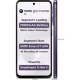 Motorola G67 Power 5G 17.02 Centimeter (6.7) Dual Rear Camera 50MP Sony LYTIA™ 600 Sensor + 8MP & 32 MP Front Camera 120Hz Full HD+ LCD Display Qualcomm® Snapdragon® 7s Gen 2 (4nm) Octa Core Processor Smartphones Mobile
