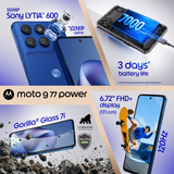 Motorola G77 Power 5G 17.07 Centimeter (6.72) Dual Rear Camera 50MP Sony LYTIA™ 600 Sensor + 8MP & 32 MP Front Camera 120Hz Full HD+ LCD Display MediaTek® Dimensity® 6400 (6nm) Octa Core Processor Smartphones Mobile