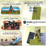 Motorola G86 Power 5G 17.02 Centimeter (6.7) Dual Camera 50MP + 2MP Sony - LYTIA™ 600 Sensor & 32 MP Front Camera 120Hz Super HD 1.5K AMOLED Display MediaTek Dimensity 7400 Octa Core Processor Smartphones Mobile