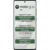 Motorola G96 5G 16.94 Centimeter (6.67) Dual Rear Camera 50MP OIS Sony LYTIA 700C + 8MP Ultrawide & 32 MP Front Camera 144Hz Full HD+ 3D Curved pOLED Display with IP68 Protection Qualcomm® Snapdragon® 7s Gen 2 (4nm) Octa Core Processor Smartphones Mobile