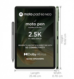 Motorola Pad 60 Neo 27.94 Centimeter (11.0) with Wi-Fi+5G 8MP Sony Rear Camera & 5 MP Front Camera 90Hz WQXGA Display MediaTek Dimensity 6300 Octa Core Processor Tablet