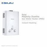 Bajaj 6.0 L Majesty Duetto (150710) Instant Gas Water Geyser (PNG) (White)