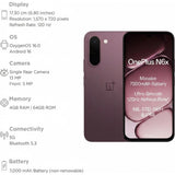 OnePlus N6X 5G 17.30 Centimeter (6.80) 13 MP CMOS Rear Camera & 5 MP Front Camera 120Hz HD+ LCD Display MediaTek® Dimensity® 6360Apex Octa Core Processor Smartphones Mobile