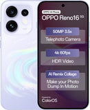 Oppo RENO16C 5G 16.69 Centimeter (6.57) Triple Rear Camera 8MP Ultra Wide Angle + 50MP Wide Angle + 50MP Telephoto & 50 MP Front Camera 120Hz FHD+ AMOLED Display MediaTek® Dimensity® 7300 Octa Core Processor Smartphones Mobile