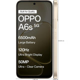 Oppo A6S 5G 17.15 Centimeter (6.75) Dual Rear Camera 50MP Wide Angle + 2MP Monochrome & 5 MP Front Camera 120Hz HD+ LCD Display MediaTek® Dimensity® 6300 Octa Core Processor Smartphones Mobile