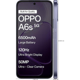 Oppo A6S 5G 17.15 Centimeter (6.75) Dual Rear Camera 50MP Wide Angle + 2MP Monochrome & 5 MP Front Camera 120Hz HD+ LCD Display MediaTek® Dimensity® 6300 Octa Core Processor Smartphones Mobile