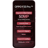 Oppo F33 Pro 5G 16.69 Centimeter (6.57) Dual Rear Camera 50MP Wide Angle + 2MP Monochrome & 50 MP Front Camera 120Hz FHD+ AMOLED Display MediaTek® Dimensity® 6360 MAX Octa Core Processor Smartphones Mobile
