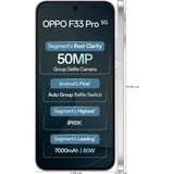 Oppo F33 Pro 5G 16.69 Centimeter (6.57) Dual Rear Camera 50MP Wide Angle + 2MP Monochrome & 50 MP Front Camera 120Hz FHD+ AMOLED Display MediaTek® Dimensity® 6360 MAX Octa Core Processor Smartphones Mobile