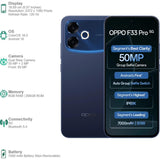 Oppo F33 Pro 5G 16.69 Centimeter (6.57) Dual Rear Camera 50MP Wide Angle + 2MP Monochrome & 50 MP Front Camera 120Hz FHD+ AMOLED Display MediaTek® Dimensity® 6360 MAX Octa Core Processor Smartphones Mobile