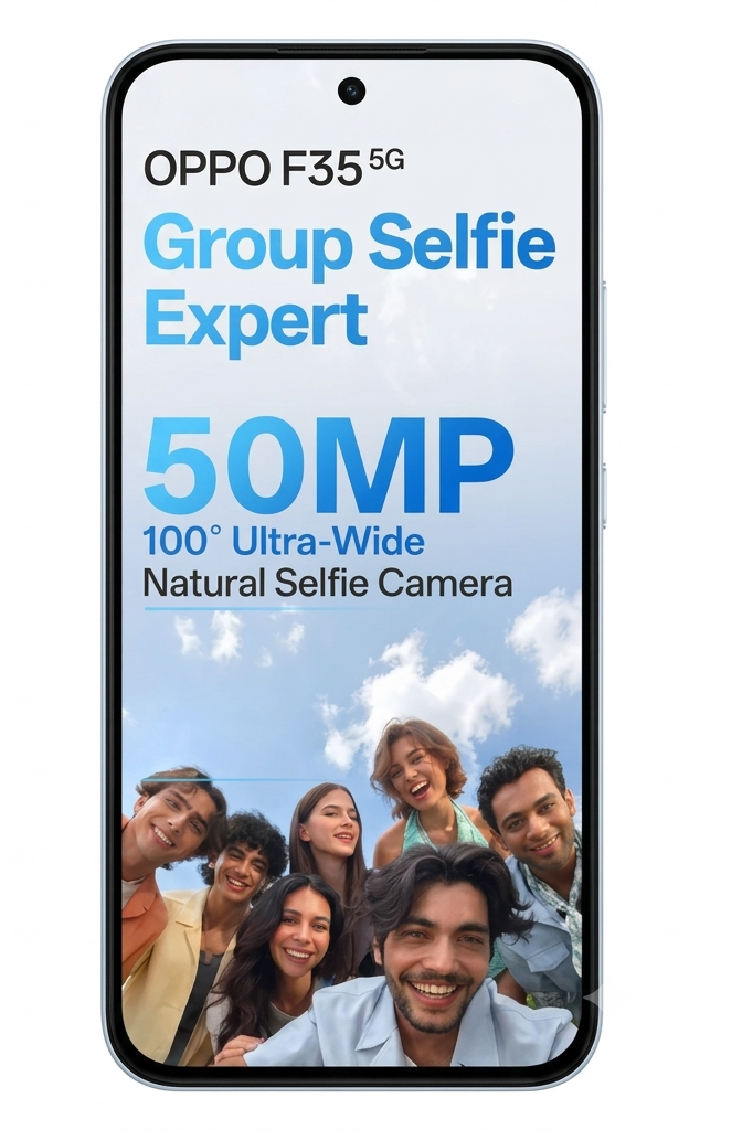 Oppo F35 5G 16.69 Centimeter (6.57) Dual Rear Camera 50MP Wide Angle + 2MP Monochrome & 5 MP Front Camera 120Hz FHD+ Flexible AMOLED Display MediaTek® Dimensity® 6360 MAX Octa Core Processor Smartphones Mobile