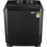 LG 11.5 Kg P115ASLAZ.ABLQEIL 5 Star Roller Jet Pulsator + Soak, Wind Jet Dry, Rat Away Technology with Unidirectional Wheels Semi Automatic Top Loading Washing Machine (2024 Model, Full Black)