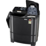 LG 8.0 Kg P8015SKAZ.ABMQEIL 5 Star Roller Jet Pulsator + Soak, Wind Jet Dry, Rat Away Technology with Lint Collector Semi Automatic Top Loading Washing Machine (2024 Model, Middle Black)