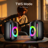 Boat PartyPal Bang 25W Signature Sound Portable Speaker, RGB LEDs, Wired Mic for Karaoke, Up to 6H Playtime, TWS Mode, Multi-Connect, Bluetooth Wireless Party Speaker (2025 Launch , Premium Black)