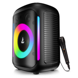 Boat PartyPal Bang 25W Signature Sound Portable Speaker, RGB LEDs, Wired Mic for Karaoke, Up to 6H Playtime, TWS Mode, Multi-Connect, Bluetooth Wireless Party Speaker (2025 Launch , Premium Black)