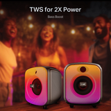 Boat PartyPal 68 Pro Wireless Party Speaker with 42W RMS Sound, Dynamic RGB LEDs, Wireless Mic, Up to 8 Hours Playtime, TWS Bass Boost & Bluetooth v5.3 (Premium Black)