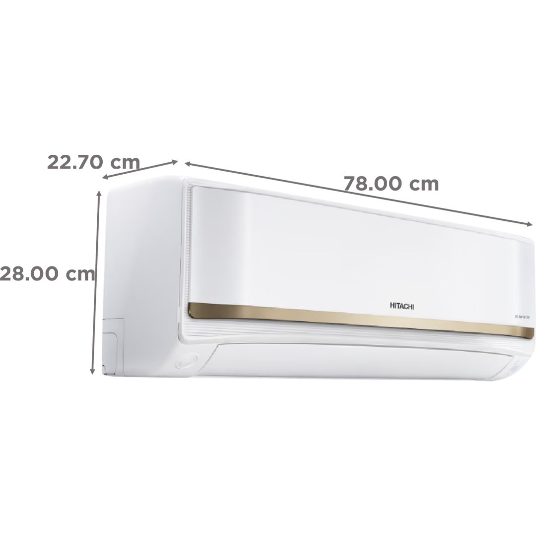 Hitachi iZen 3400FXL 1.0 T RAS.G312PCAISF 3 Star Superfine Mesh Filter ice Clean Xpandable Plus Copper Condenser Inverter Split Air Conditioner (2023 Model, White)