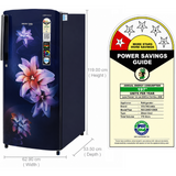 Voltas Beko 175 L 1 Star Direct Cool Single Door Refrigerator (RDC208D1/1D0BSE0M0000GD 1101664, Peony Blue, Reciprocating Compressor)
