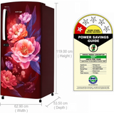 Voltas Beko 175 L Direct Cool Single Door 1 Star Refrigerator (Wine, RDC208D1 / 1D0WSE0M0000GD 1101662)