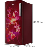 Godrej 180.0 L RD EMARVEL 207B THF LQ WN 2 Star Turbo Cooling Technology Inverter Compressor Direct Cool Single Door Refrigerator (Liquid Wine)