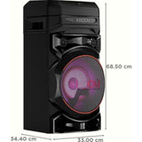 LG RNC5.DINDLLK XBOOM 2.0 Channel Dolby Audio Technology Wireless Party Link Karaoke Feature Bluetooth DJ Party Speaker (Black)