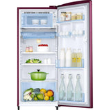 Samsung 183.0 L RR20C2712R8/NL 2 Star Stabilizer Free Operation Digital Invertor Compressor Stylish Grandé Design Direct Cool Single Door Refrigerator (Blooming Saffron Red)