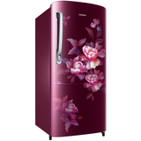 Samsung 183 L, 2 Star, Digital Inverter Compressor, Direct-Cool Single Door Refrigerator (RR20H2712HN/NL, Himalayan Poppy Red, 2026 Model)