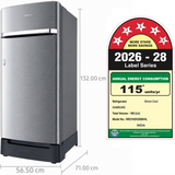 Samsung 189 L 5 Star Direct Cool Single Door Refrigerator (RR21H2H259R/HL, 2026 Model, Paradise Bloom Purple, Digital Inverter, Base Stand Drawer)