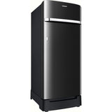 Samsung 215.0 L RR23D2H23BX/HL 3 Star Stabilizer Free Operation Digital Invertor Compressor Horizontal Curve Design Direct Cool Single Door Refrigerator (Luxe Black)