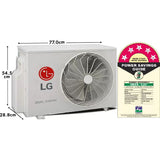 LG 1.50 T RS-Q19ENZE.ANLG 5 Star HD Filter with Anti-virus Protection AI Convertible 6-in-1 Cooling Dual Inverter Split Air Conditioner (2023 Model, White)