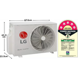 LG 1.50 T RS-Q20GWZE.ANLG 5 Star HD Filter with Anti-virus Protection ThinQ (Wi-Fi) AI+ Convertible 6-in-1 Dual Inverter Split Air Conditioner (2023 Model, White)