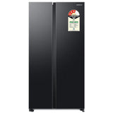 Samsung 653.0 L RS76CG8103B1HL 3 Star Twin Cooling Plus™ with Wi-Fi Enabled Toughened Glass with Bespoke AI Stabilizer Free Operation Convertible 5-in-1 Digital Inverter Compressor Frost Free Side-By-Side Refrigerator (2026 Model, Black Matt)