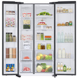 Samsung 653.0 L RS76CG8103B1HL 3 Star Twin Cooling Plus™ with Wi-Fi Enabled Toughened Glass with Bespoke AI Stabilizer Free Operation Convertible 5-in-1 Digital Inverter Compressor Frost Free Side-By-Side Refrigerator (2026 Model, Black Matt)