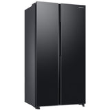 Samsung 653.0 L RS76CG8103B1HL 3 Star Twin Cooling Plus™ with Wi-Fi Enabled Toughened Glass with Bespoke AI Stabilizer Free Operation Convertible 5-in-1 Digital Inverter Compressor Frost Free Side-By-Side Refrigerator (2026 Model, Black Matt)
