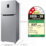 Samsung 301 L, 2 Star, Convertible 5-in-1, Twin Cooling Plus Frost Free Double Door Refrigerator (RT31H4522S8/HL, Elegant Inox, 2026 Model)