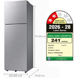 Samsung 330 L 2 Star Convertible 5-in-1 Frost Free Double Door Refrigerator with Twin Cooling Plus & Bespoke AI (RT34HG5A42S8HL, Elegant Inox, 2026 Model)