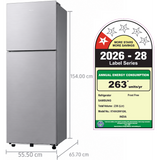 Samsung 236 L 1 Star Digital Inverter Frost Free Double Door Refrigerator with All-Around Cooling & Movable Twist Ice Maker (RT40H28W1QNL, Gray Silver, 2026 Model)