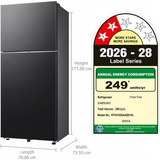 Samsung 396 L 2 Star Frost Free Double Door Refrigerator with Convertible 5-in-1, Bespoke AI & Wi-Fi Enabled (2026 Model, RT41HG6A42B1HL, Black DOI)