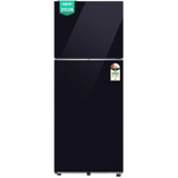 Samsung 419.0 L RT45HB6A4222HL 2 Star Twin Cooling Plus™ with Wi-Fi Enabled Toughened Glass with Bespoke AI Stabilizer Free Operation Convertible 5-in-1 Digital Inverter Compressor Frost Free Double Door Refrigerator (2026 Model, Black Glass)