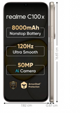 Realme C100x 4G 17.27 Centimeter (6.80) 50MP Rear Camera 5MP Front Camera 120Hz HD+ LCD Display Unisoc T7250 Octa Core Processor Smartphones Mobile