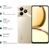 Realme C53 (4GB+128GB) 6.74 inch HD LCD Display, 108MP + 2MP, 8MP Front Camera, T612 Processor, Smartphones Mobile