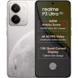 Realme P3 Ultra 5G 17.35 Centimeter (6.83) Dual Rear Camera Sony IMX896 OIS 50MP + 8MP & 16MP Front Camera Full HD+ 120Hz Curved Vision 1.5K Quad-Curved AMOLED Display Mediatek Dimensity 8350 Ultra 5G 4nm Octa Core Processor Smartphones Mobile