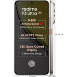 Realme P3 Ultra 5G 17.35 Centimeter (6.83) Dual Rear Camera Sony IMX896 OIS 50MP + 8MP & 16MP Front Camera Full HD+ 120Hz Curved Vision 1.5K Quad-Curved AMOLED Display Mediatek Dimensity 8350 Ultra 5G 4nm Octa Core Processor Smartphones Mobile