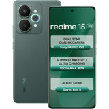 Realme 15 5G 17.27 Centimeter (6.80) 50MP Sony IMX882 AI + 8MP WideAngle Dual Rear Camera 50MP Front Camera 144Hz 1.5K+ 6500nits HyperGlow 4D Curve+ Display Mediatek Dimensity 7300+ 5G Octa Core Processor Smartphones Mobile