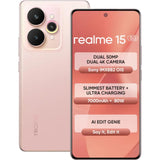 Realme 15 5G 17.27 Centimeter (6.80) 50MP Sony IMX882 AI + 8MP WideAngle Dual Rear Camera 50MP Front Camera 144Hz 1.5K+ 6500nits HyperGlow 4D Curve+ Display Mediatek Dimensity 7300+ 5G Octa Core Processor Smartphones Mobile
